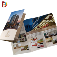 Service d'impression de prospectus en carton personnalisés OEM, brochure pliée en trois, carte postale avec impression offset