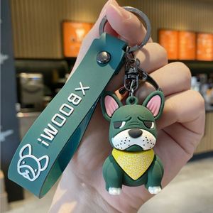 Nuevo Llavero Creativo y Adorable de Perro, Colgante para Bolsa o Coche, Muñeco 3D de PVC Suave, Llavero de Bulldog Francés - Product Image 6