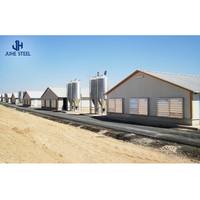 Estructura de acero comercial Broiler Granja avícola Cobertizo Casa de pollo prefabricada Diseños para la venta