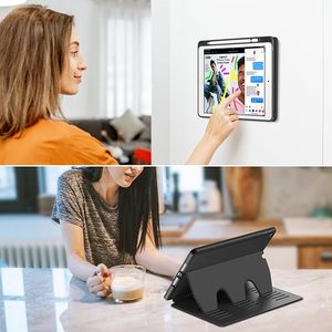 Funda protectora <span class=keywords><strong>para</strong></span> <span class=keywords><strong>iPad</strong></span> 9th/8th/7th Gen 10,2 pulgadas Material de TPU y PU Soporte magnético de ángulo múltiple Soporte trasero a prueba de golpes Portalápices - Product Image 4