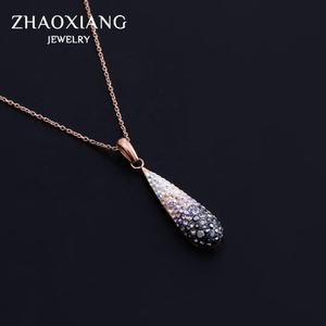 Colliers Goutte d'Eau pour Femmes, Bijoux en Cristal Tendance, Cadeaux pour Fêtes et Anniversaires, Vente en Gros, Dropshipping Accepté - Product Image 3