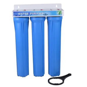 Drinking Water Filter Machine NW-BRK03 3 Stages Big Flow Drinking Water Filter Machine With 20" * 2.5" Thin Blue Water Purifier Bottle