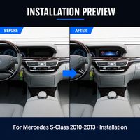 Head Unit Mobil Android 10.25 Inch Layar Sentuh IPS, CarPlay, Android Auto, GPS, DSP untuk Mercedes-Benz S-Class 2010-2013