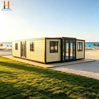 Maison préfabriquée de luxe extensible à double aile de 20, 30 et 40 pieds avec toutes les commodités