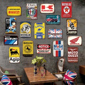 Panneaux en métal personnalisés, décoration murale de garage, affiche en métal vintage, <span class=keywords><strong>voiture</strong></span>, moto, outils électriques, autocollants en métal rétro, panneaux extérieurs - Product Image 2
