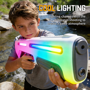Nouveaux pistolets à eau LED arc-en-ciel lumineux, puissants, automatiques, à haute pression, jouets pour enfants, jeu de tir - Product Image 4