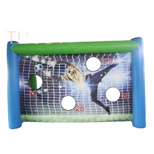 Envío Aéreo Rápido a Domicilio, Juego de Penaltis Inflable Portátil de 4x2.5m, Juego de Fútbol de PVC para Disparar, Juegos de Carnaval - Product Image 1