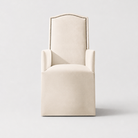 Ensemble de salle à manger moderne en bois et pierre, 7 pièces, avec table à manger extensible pliable et fauteuils en tissu camelback