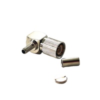 Câble coaxial flexible en laiton 1.6/5.6 75 ohms pour antenne, avec connecteur RF mâle à angle droit à sertir L9