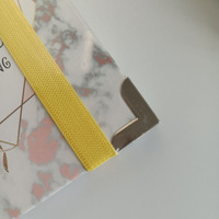 Mode voyage taille pratique blanc en spirale marbre bande élastique à couverture rigide pour étudiants, Agenda planificateur Mini Journal carnet A6