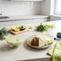 Emballage alimentaire en cire d'abeille bio, écologique, réutilisable, pour fruits, sandwichs, légumes, cire d'abeille naturelle, emballage alimentaire, directement de l'usine