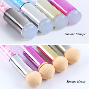 Tampon à ongles <span class=keywords><strong>en</strong></span> <span class=keywords><strong>silicone</strong></span> rose à double tête Peinture éponge diamantée Stylo à ongles <span class=keywords><strong>en</strong></span> <span class=keywords><strong>silicone</strong></span> pour l'art des ongles - Product Image 3
