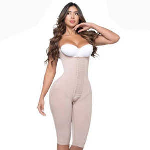 Faja postoperatoria de alta compresión con 4 broches hasta la rodilla reloj de arena - Product Image 2