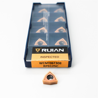 Plaquettes de tournage en carbure CNC SPMG WCMT06T308 avec revêtement PVD, outils de coupe pour P M K, personnalisables, support OEM