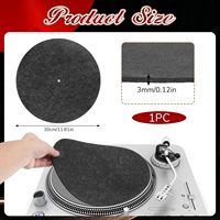 Tapis de protection en feutre fait main écologique classique de 12 pouces, antistatique, pour tourne-disque vinyle professionnel, design personnalisé