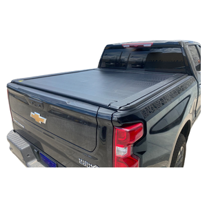 Couverture de benne de camion électrique rétractable à charnières, commande à distance par application, en aluminium, compatible avec Chevrolet <span class=keywords><strong>Silverado</strong></span> 1500, étanche - Product Image 1