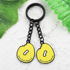 Cadeau publicitaire d'entreprise, porte-clés personnalisé avec logo, métal, alliage <span class=keywords><strong>de</strong></span> zinc, émail, petits porte-clés mignons, porte-clés personnalisé avec <span class=keywords><strong>code</strong></span> QR - Product Image 3