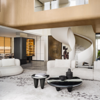 Ensemble de Meubles de Salon de Villa Américaine de Luxe, Design Moderne, Tête de Lit en Bois, Canapé et Chaises Trône pour Décoration d'Intérieur Haut de Gamme