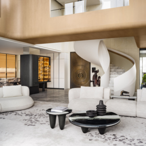 Bộ nội thất phòng khách biệt thự sang trọng kiểu Mỹ, thiết kế hiện đại, chất liệu gỗ, gồm ghế <span class=keywords><strong>sofa</strong></span>, ghế ngai và đầu giường, dành cho trang trí nhà ở cao cấp. - Product Image 4