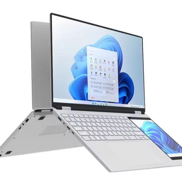 Custom Double Screen NoteBook 15.6inch +7inch N5095 2.5GHz Laptop Win10 6G+256G Laptop for Business