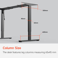 Bureau debout moderne convertible et extensible à double moteur, réglable en hauteur, en acier inoxydable, à fixation murale
