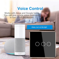 Interruptor de Luz de Pared Inteligente con Pantalla Táctil Activada por Voz, Acceso Remoto Inalámbrico para el Hogar