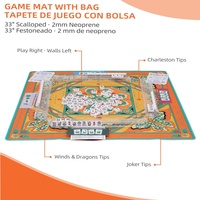Alas Meja Mahjong Karet Profesional Mewah Anti Bising - Teknologi Peredam Suara Tiga Lapis Alas Anti Selip Tata Letak Pro Tas Pembawa