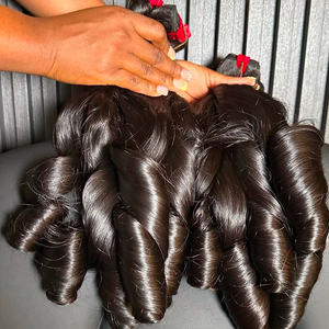 Drop <span class=keywords><strong>Shipping</strong></span> indiano ricciolo ciocche di capelli ricciolii indiani grezzi a onda naturale estensione capelli grezzi venditore - Product Image 5