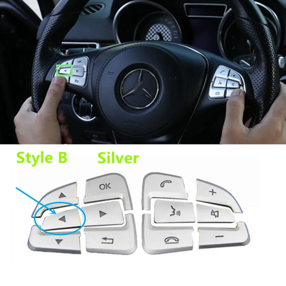 Style flèche argent