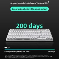 Clavier mécanique sans fil Ling Inkstone Series K868, trois modes, personnalisable, pleine taille, programmable, moule privé, pour le gaming