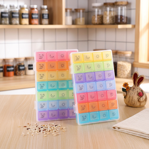 Organisateur de pilules hebdomadaire en plastique PP en gros avec 28 compartiments pour médicaments et vitamines quotidiens - JH Medibox - Product Image 5
