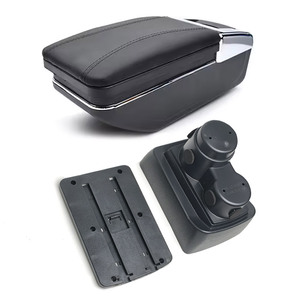 Vtear Boîte de rangement élégante en ABS et cuir PU pour accoudoir avant de voiture avec porte-gobelet USB, accessoires intérieurs pour Dacia <span class=keywords><strong>Duster</strong></span> 2010-2022 - Product Image 2