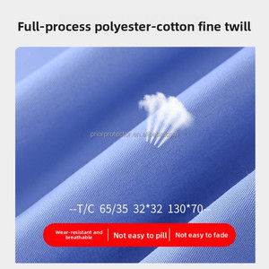 Tenue de travail d'été confortable et respirante, grande taille, manches longues, certifiée CE, en polyester et coton, avec bande réfléchissante, pour chantier - Product Image 3