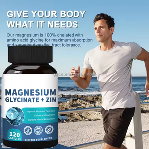 OEM calcio magnesio y zinc complejo píldoras suplemento magnesio glicinato cápsulas con zinc - Product Image 3