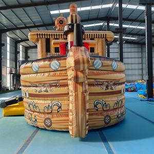 Château Gonflable Commercial Bateau Pirate PVC avec Toboggan, Grand Personnalisé pour Location Parc Thématique Extérieur - Product Image 2