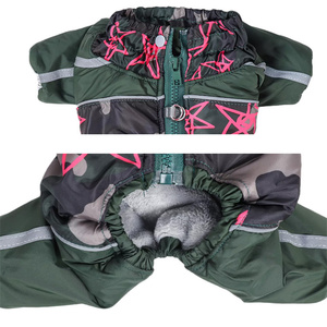 Grueso impermeable perro mono cremallera nieve perro abrigo impermeable chaqueta de invierno ropa para perro macho - Product Image 4