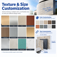 Panneaux de pierre flexibles aspect béton LD1153, revêtement MCM pour architecture moderne, revêtement mural en pierre flexible pour façade