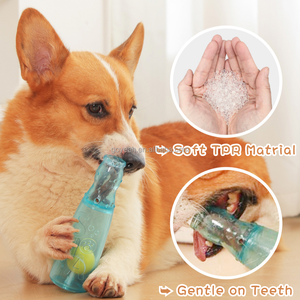 Giocattoli Interattivi per Cani 3-in-1 con <span class=keywords><strong>Squeaker</strong></span>, Palla da Tennis e Dispenser di Snack - Product Image 4