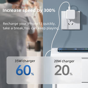 <span class=keywords><strong>Cargador</strong></span> de 35W para adaptador de corriente de calidad <span class=keywords><strong>original</strong></span> <span class=keywords><strong>Cargador</strong></span> de carga rápida de 35W de doble para teléfono 14 13 12 Pro Max - Product Image 2