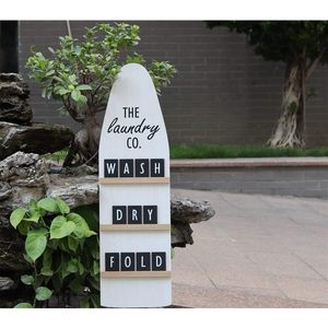 Plaque de signe de mur en bois de pli sec de lavage de blanchisserie, décor vertical de ferme de salle de lavage en bois 3D, 9 "W x 31.5" H - Product Image 5