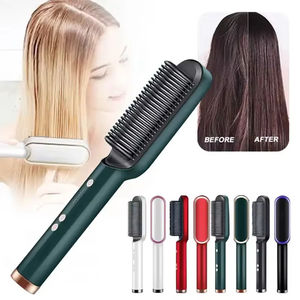 Lisseur de cheveux professionnel à ions négatifs anti-brûlure, nouveau 2 en 1, lisse et boucle en une seule étape pour un usage domestique - Product Image 1