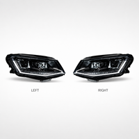 Ensemble de phares LED BK pour Volkswagen Caddy 2015-2020, mise à niveau des phares avant avec lentille de projecteur, feux de jour DRL, clignotants séquentiels