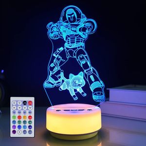 โคมไฟตั้งโต๊ะ LED ลายหมีอนิเมะแบบกำหนดเองได้ แสงสีขาวอบอุ่น ภาพลวงตา 3 มิติ เหมาะสำหรับเด็ก ตกแต่งบ้าน ของขวัญวันหยุด ขายส่ง - Product Image 1