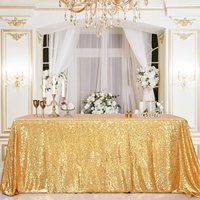 ANNIELU Vente en gros de nappes de banquet, nappes brodées de paillettes, nappe en paillettes or rose pour mariage et fête