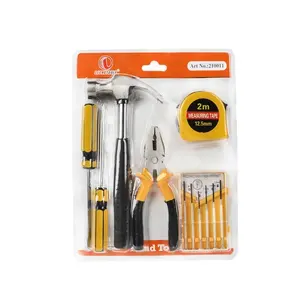 Cheap Price Wholesale 11pieces Mini Combo Gift Type Claw Hammer Hand Tools Kit Set with PVC Double Blister