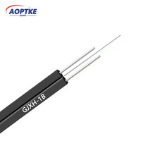 Kabel Serat Optik AOPTKE Harga Pabrik Indoor LSZH GJXH-1B 1 Core G652D/G657A1/G657A1 FTTH Komunikasi Panjang Dapat Disesuaikan