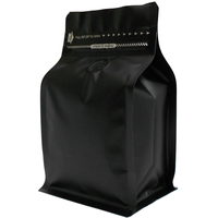Sacs à gousset latéraux personnalisés thermoscellés fermeture à glissière feuille fermeture à glissière fond plat pochette alimentaire pochette d'emballage en plastique pour sac de café