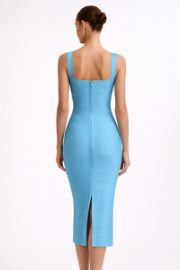 Abito Midi Bodycon di Lusso Personalizzato OEM/ODM, Senza Maniche, Elegante, Aderente, da Sera per Donna, Designer, Vendita all'Ingrosso - Product Image 2