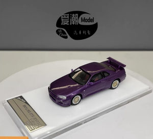 Nissan GT-R R34 V-Spec <span class=keywords><strong>II</strong></span> Skyline, Modelo de Auto a Escala 1:64 de Aleación Fundida a Presión, Completamente en Fibra de Carbono - Product Image 4
