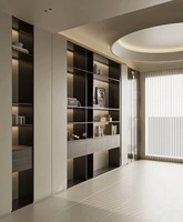 Bibliothèque ouverte, armoire à étagères ouvertes sur mesure, bibliothèque de rangement moderne pour salon et bureau